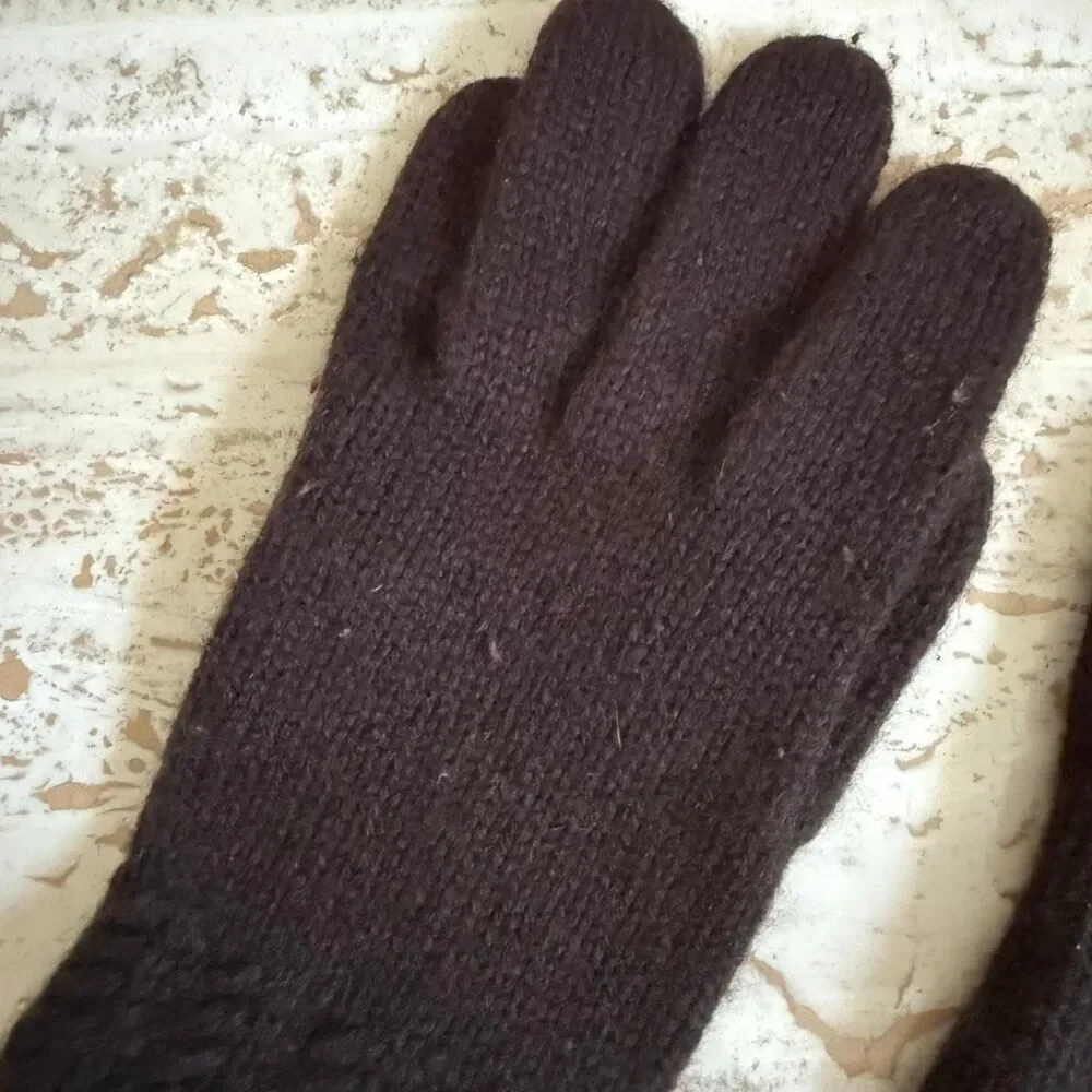 Lauren Ralph Lauren wool/rabbit blend long knit gloves